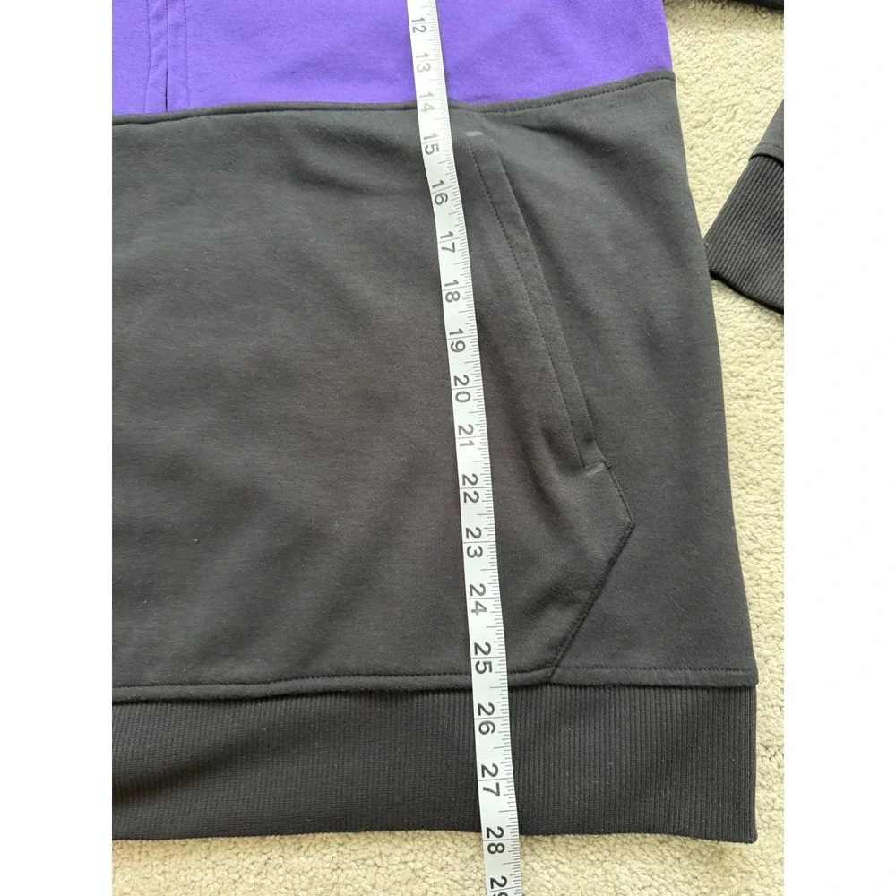 Nike Tottenham Hotspur Spurs Dri-FIT Hoodie Black Purple Volt Mens XL 1/4 Zip